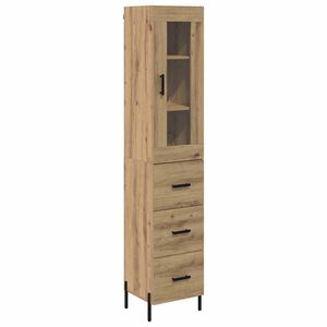 vidaXL Highboard Artisan Oak 34.5 x 34 x 180 cm Engineered Wood