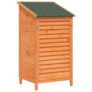 vidaXL Garden Shed with Roof Brown 59 x 56 x 113.5 cm Solid Fir Wood