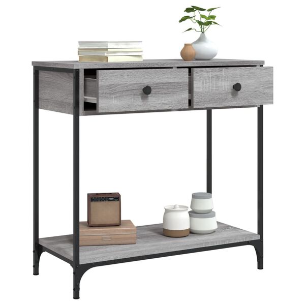 vidaXL Console Table Grey Sonoma 75x34.5x75 cm Engineered Wood