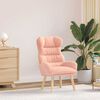 vidaXL Armchair Pink 69 x 74 x 93 cm Sherpa Fabric