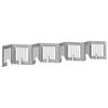 vidaXL Foldable Dog Gate with Stands 8 pcs Grey Sonoma 60 cm