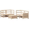 vidaXL 5 Piece Garden Sofa Set Solid Wood Pine