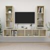 vidaXL Wall-mounted TV Cabinets 4 pcs Sonoma Oak Engineered Wood