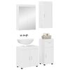 vidaXL Bathroom Furniture Set TULUM High Gloss White Engineered Wood
