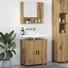 vidaXL Bathroom Furniture Set Wall-mounted with Door 2 pcs Artisan Oak