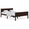 vidaXL Bed Frame without Mattress Dark Brown Solid Wood Pine 120x200 cm