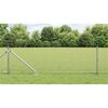 vidaXL Fence Post Silver 50 x 0.6 m (19 x 19 mm mesh) Steel