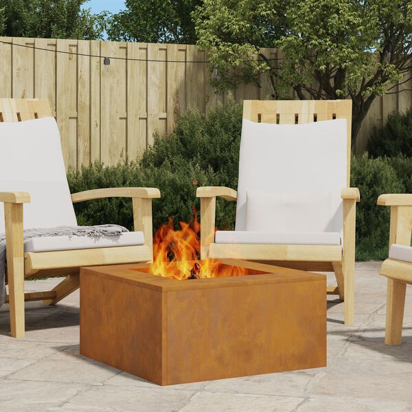 vidaXL Fire Pit Brown 60 x 60 x 30 cm Steel