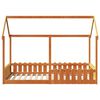 vidaXL Kids' House Bed Frame without Mattress Wax Brown 90x190 cm Single