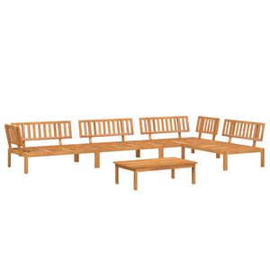 vidaXL Pallet Sofa Set | Natural Wood | Solid Acacia Wood | Standard | Modular