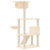 vidaXL Cat Tree with Sisal Scratching Posts Cream 131 cm