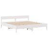 vidaXL Bed Frame without Mattress White 180x200 cm Super King Solid Wood Pine