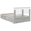 vidaXL Bed Frame with Drawer Grey Sonoma 120 x 200 cm Engineered Wood