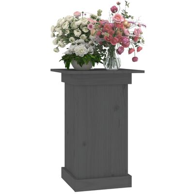 vidaXL Flower Stand Grey 40x40x60 cm Solid Wood Pine