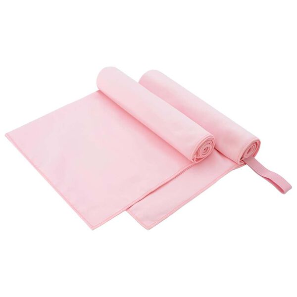 vidaXL Sports Towels 2 pcs Pink 100 x 50 cm Polyester and polyamide