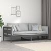 vidaXL Day Bed without Mattress Grey Solid Wood Pine 90x200 cm