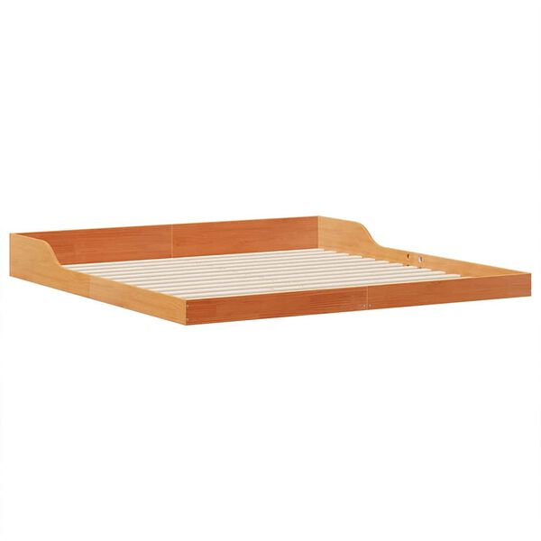 vidaXL Bed Frame Wax Brown 180 x 200 cm Solid Pine Wood