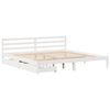 vidaXL Bed Frame without Mattress White 180x200 cm Super King Solid Wood Pine