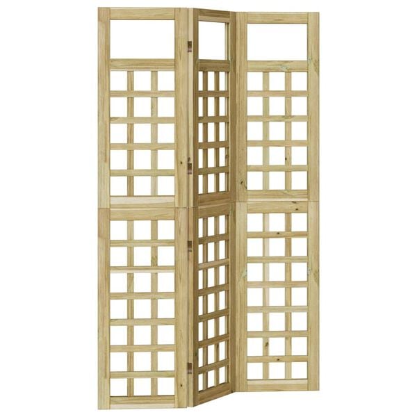 vidaXL Privacy Screen Folding Honey Brown 121 x 180 cm Solid Pine Wood