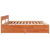 vidaXL Bed Frame without Mattress Wax Brown 180x200 cm Super King Solid Wood Pine