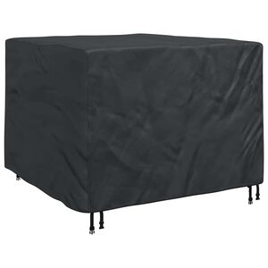 vidaXL Furniture Cover Black 125 x 125 x 74 cm 420D Oxford fabric