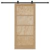 vidaXL Sliding Door ORKDAL Brown 93 x 202 cm Solid Pine Wood