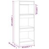 vidaXL Book Cabinet/Room Divider High Gloss White 40x30x103 cm Engineered Wood