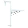 vidaXL Hanging Balcony Table White 60x64x83.5 cm Plastic Rattan Look