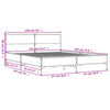 vidaXL Bed Frame without Mattress Black 135x190 cm Double
