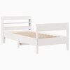 vidaXL Bed Frame without Mattress White 75x190 cm Small Single Solid Wood Pine