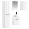 vidaXL Bathroom Cabinet Set 5 pcs White 40 x 10.5 x 60.5 cm