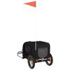 vidaXL Pet Bike Trailer Black Oxford Fabric and Iron
