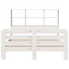 vidaXL Bed Frame without Mattress White 120x190 cm Small Double Solid Wood Pine