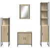 vidaXL 4 Piece Bathroom Furniture Set Sonoma Oak Engineered Wood