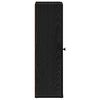 vidaXL Bathroom Cabinet with Roll Holder Black 20.5x22x72 cm