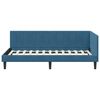 vidaXL Corner Bed Frame with Headboard Blue 90 cm x 190 cm Velvet