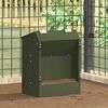 vidaXL Rabbit Feeder Olive Green 33.5 x 25.5 x 45.5 cm