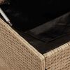 vidaXL Garden Storage Box Beige 110x50x58 cm Poly Rattan