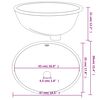 vidaXL Bathroom Sink White 47x39x21 cm Oval Ceramic