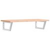 vidaXL Basin Shelf Wall Mounted Steel and Solid Wood Beech