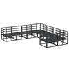 vidaXL Garden Sofa Set with Cushion 8 pcs Black Steel