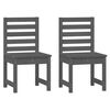 vidaXL 7 Piece Garden Dining Set Grey Solid Wood Pine