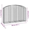 vidaXL Arched Gabion Basket 200x50x120/140 cm Galvanised Iron