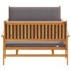 vidaXL Garden Sofa Set with Cushion 3 pcs Brown Solid Acacia wood