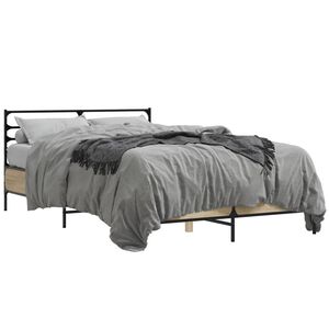 vidaXL Bed Frame without Mattress Sonoma Oak 140x190 cm