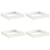 vidaXL Lawn Edging 4 pcs 100 x 100 x 20 cm Steel White