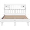 vidaXL Bed Frame without Mattress White 150x200 cm King Size Solid Wood Pine