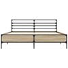 vidaXL Bed Frame without Mattress Sonoma Oak 150x200 cm King Size