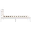 vidaXL Bed Frame White 90 x 200 cm Solid Pine Wood