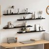 vidaXL Wall Shelves 4 pcs Black 80x9x3 cm
